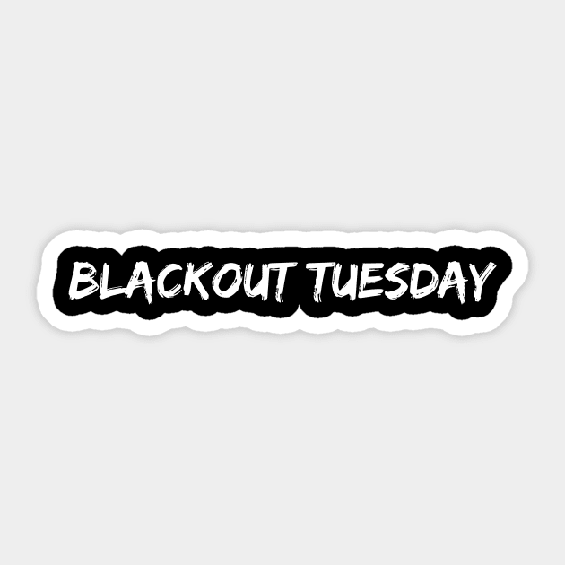 Blackout tuesday Sticker by Teporo Shop